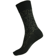 Womens Fine Merino Wool Patterned Health Sock - Leaves - Catani Clothing