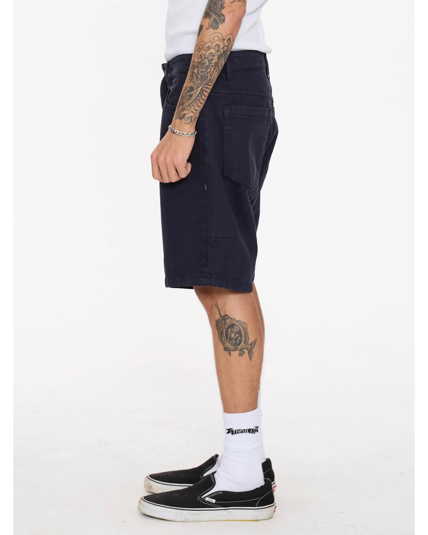 Thrills Slacker Relaxed Denim Short - Twilight Black (view 4)