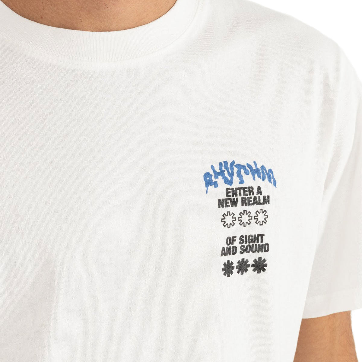 Rhythm New Realm Vintage Short Sleeve T-Shirt - Vintage White (view 3)
