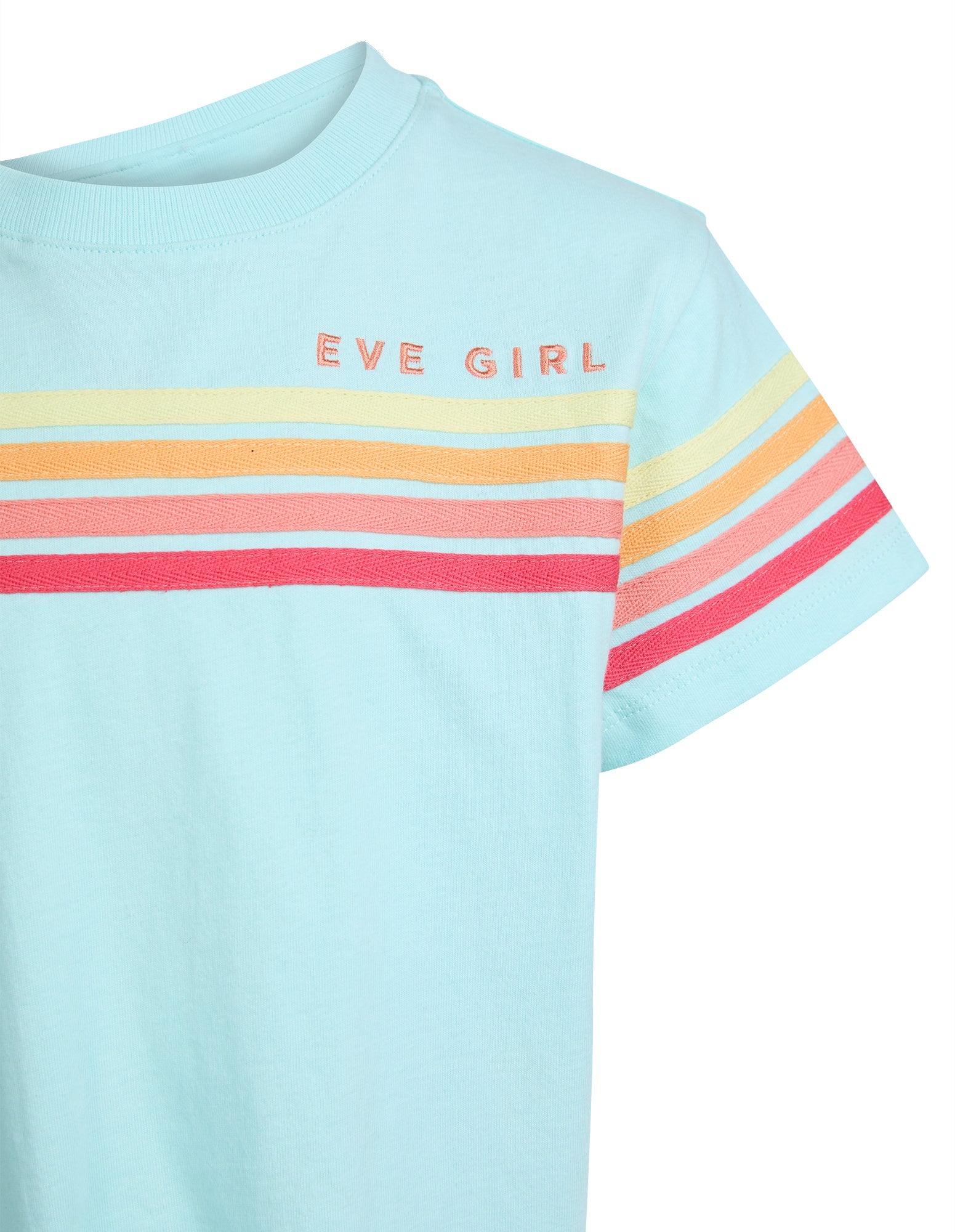 Eve Girl Retro Tee in light blue - detail