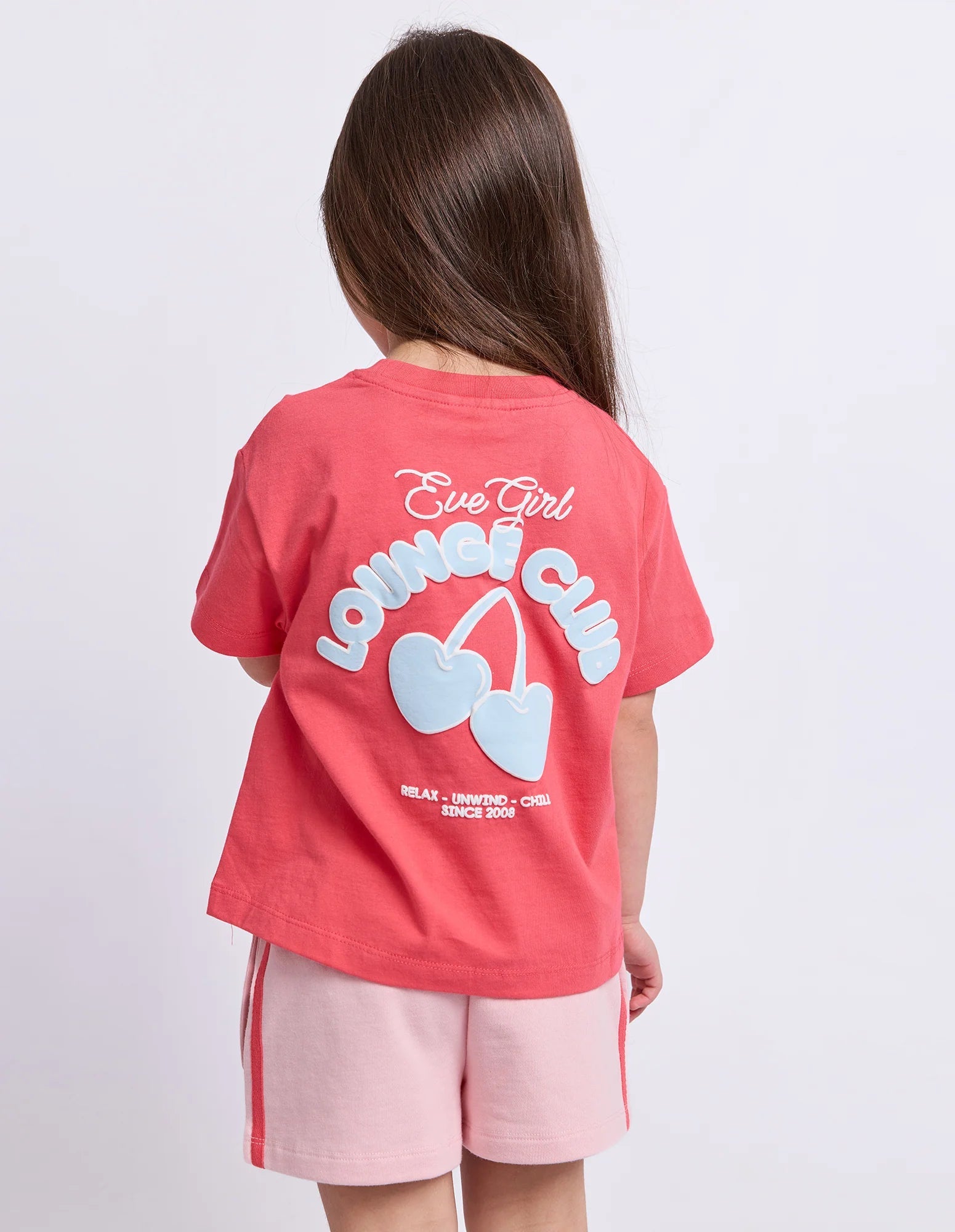 Eve Girl Lounge Club Tee in watermelon - back