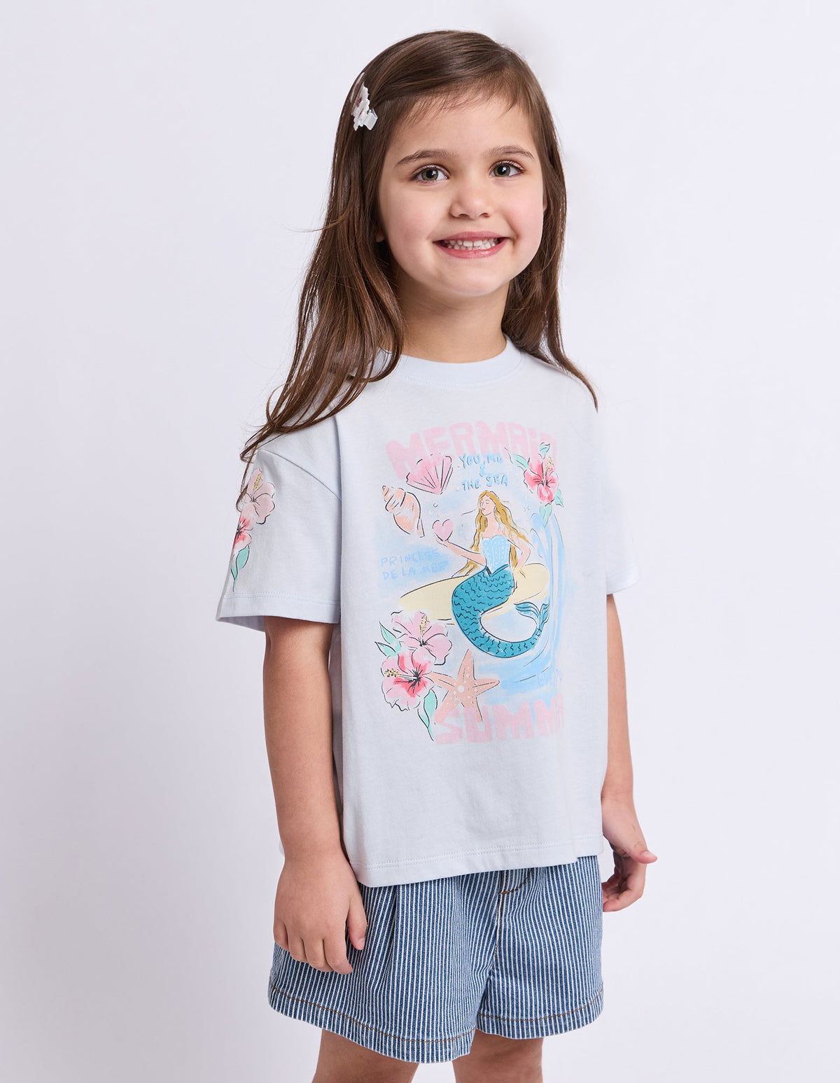 Eve Girl Under The Sea Tee in Light Blue