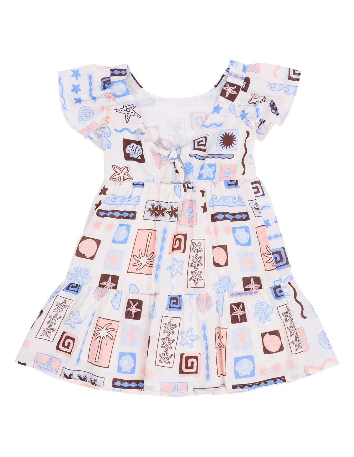 St Goliath Holiday Frill Dress Print Kids back