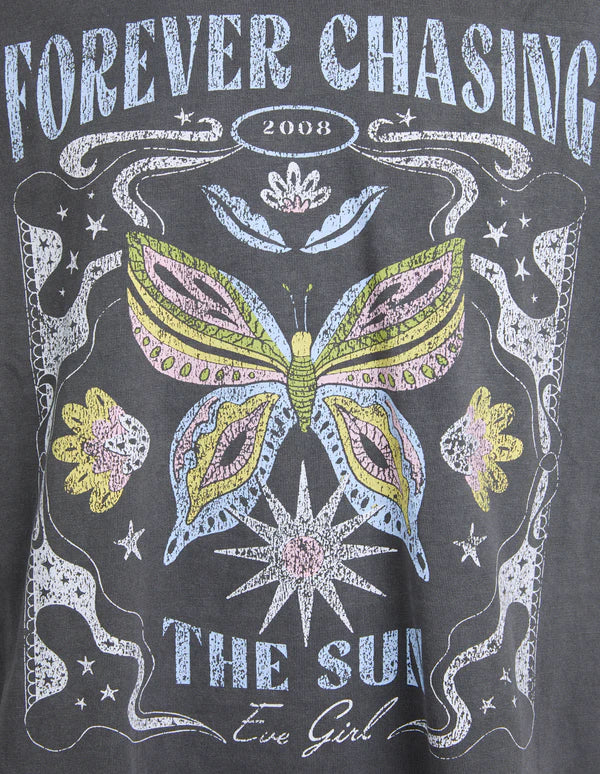 Eve Girl Chasing The Sun Tee - Charcoal (view 3)