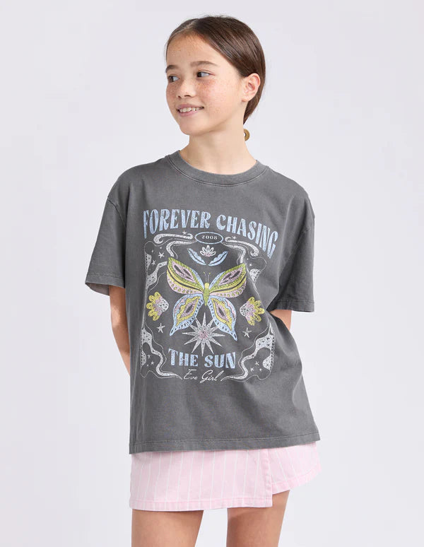 Eve Girl Chasing The Sun Tee - Charcoal (view 4)