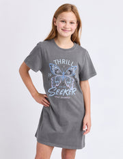 Wild Heart Tee Dress - Charcoal - Catani Clothing