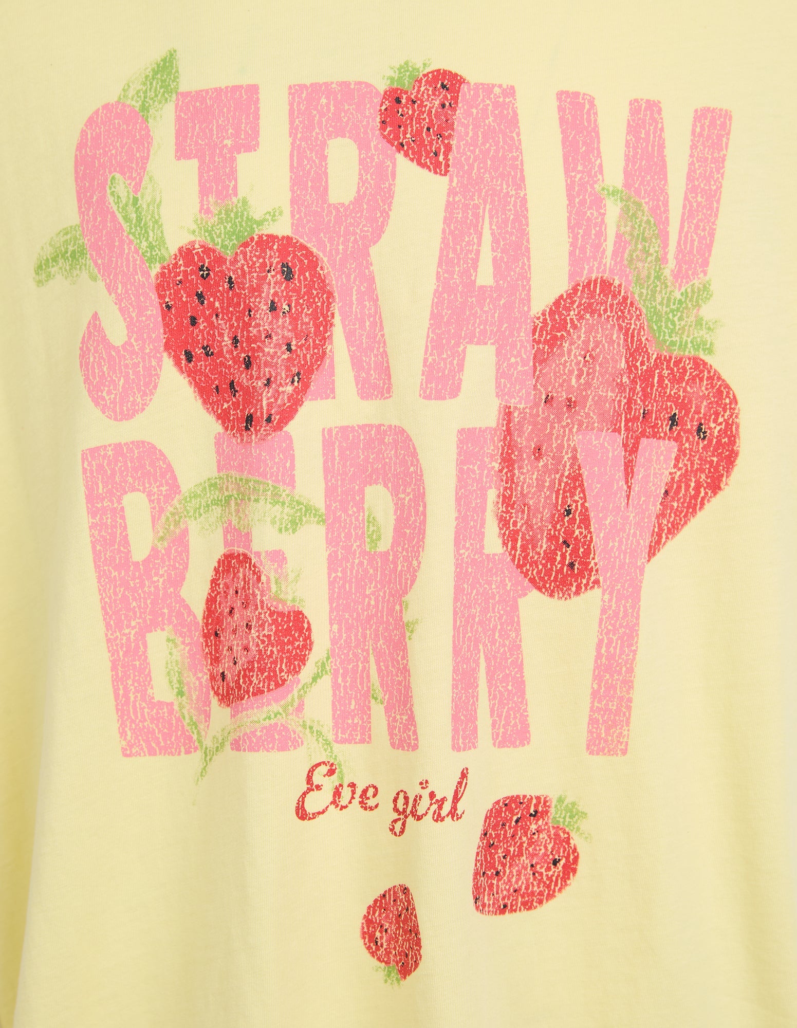 Eve Girl Strawberry Tee in lemon - back