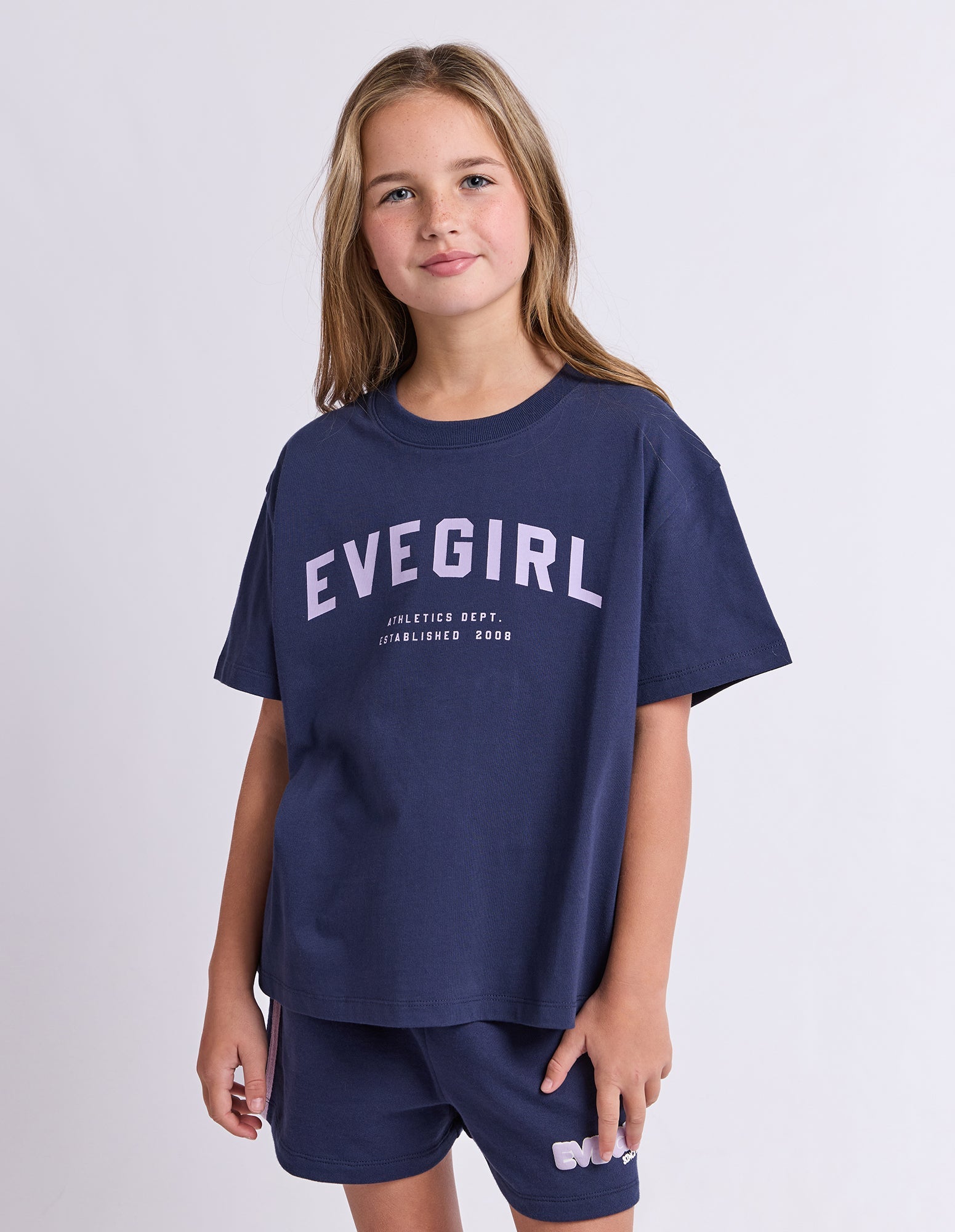 Motion Tee - Navy / Lilac