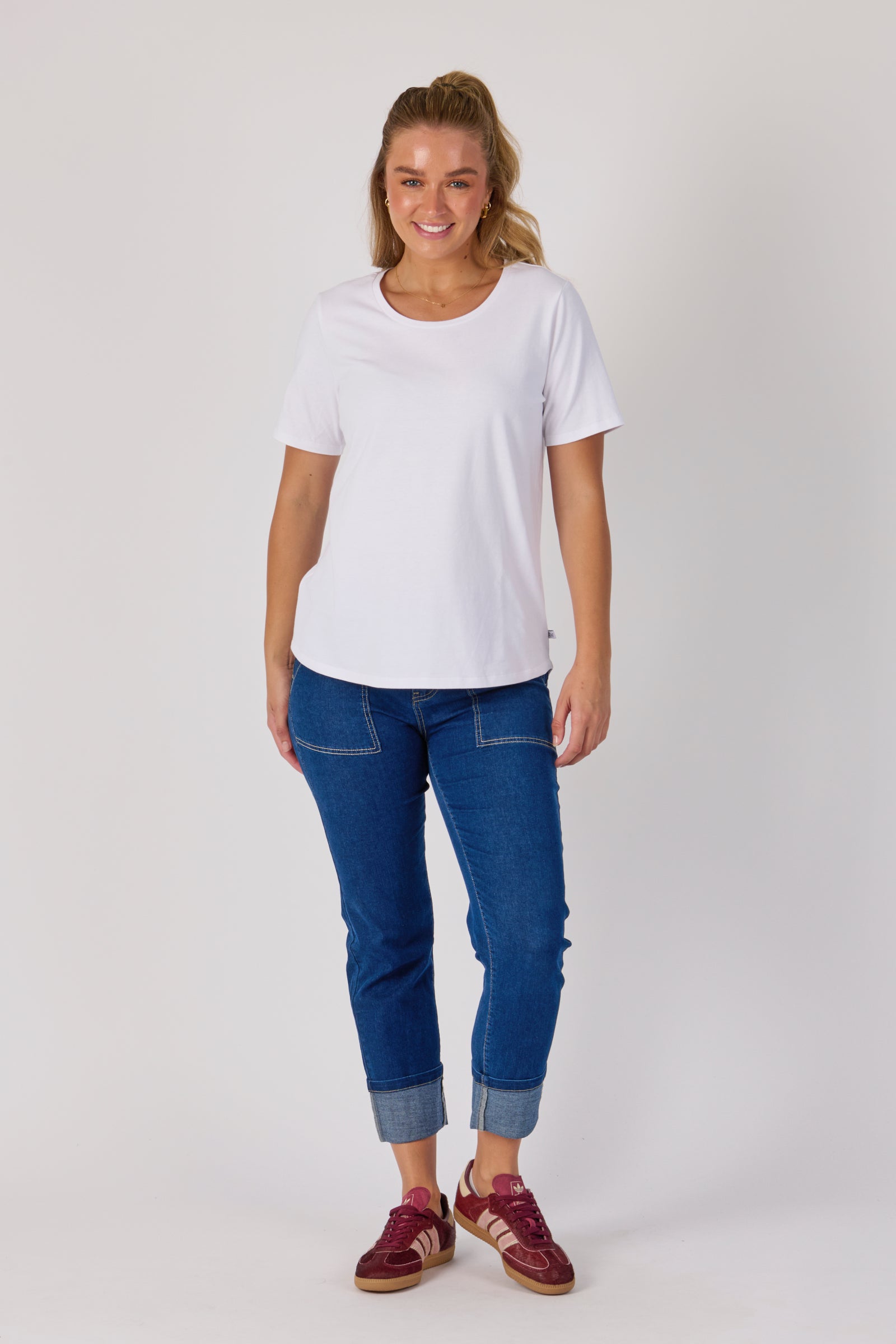 One Ten Willow Crew Tee - White (view 3)