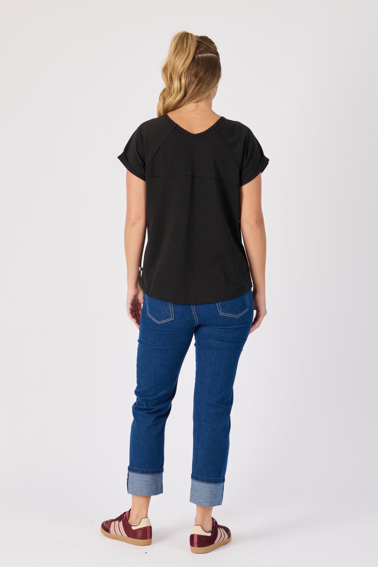 One Ten Willow Slouch Tee - Black (view 5)