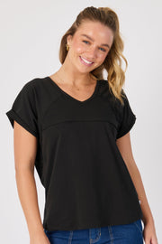 Slouch Tee - Black - Catani Clothing