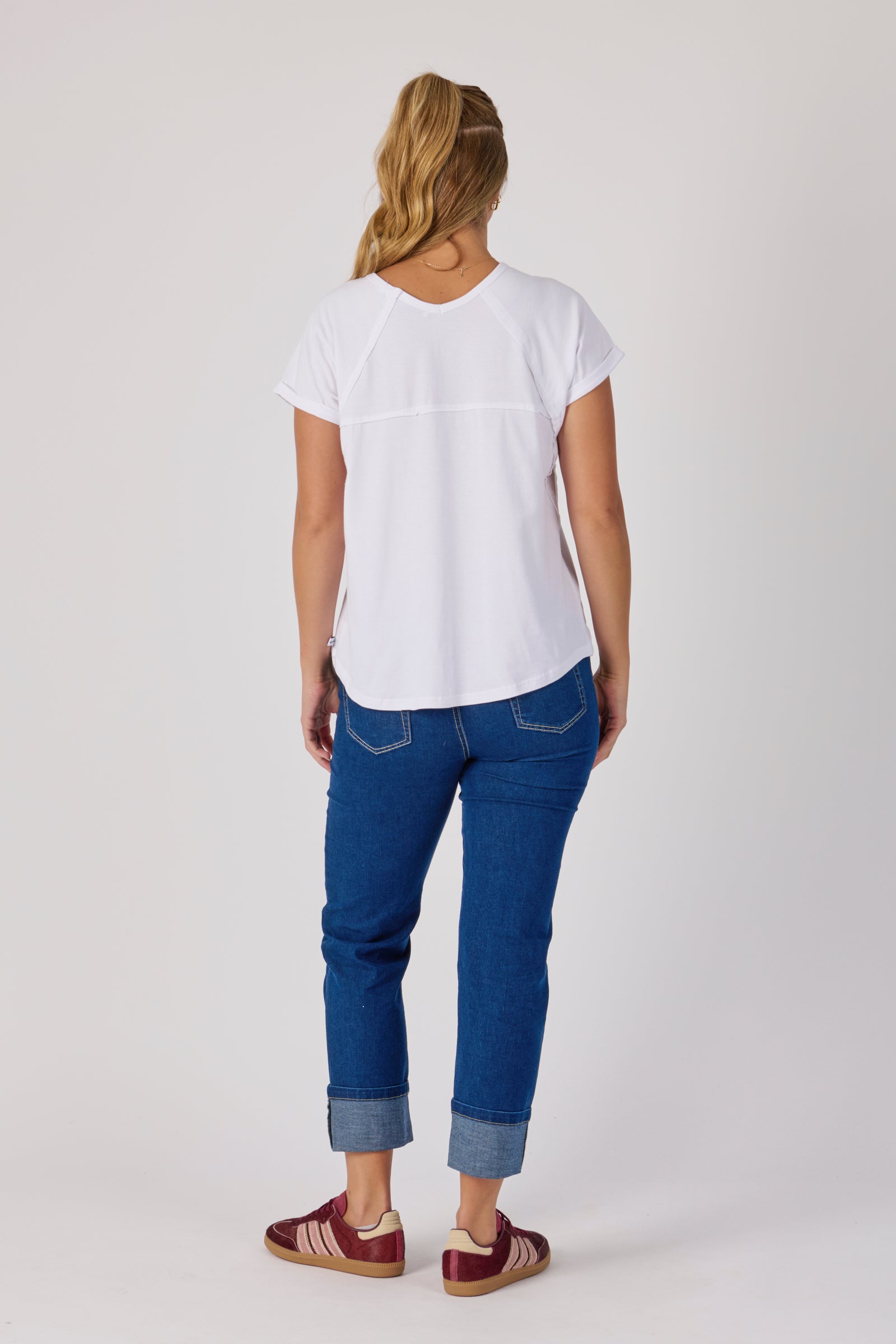 One Ten Willow Slouch Tee - White (view 5)