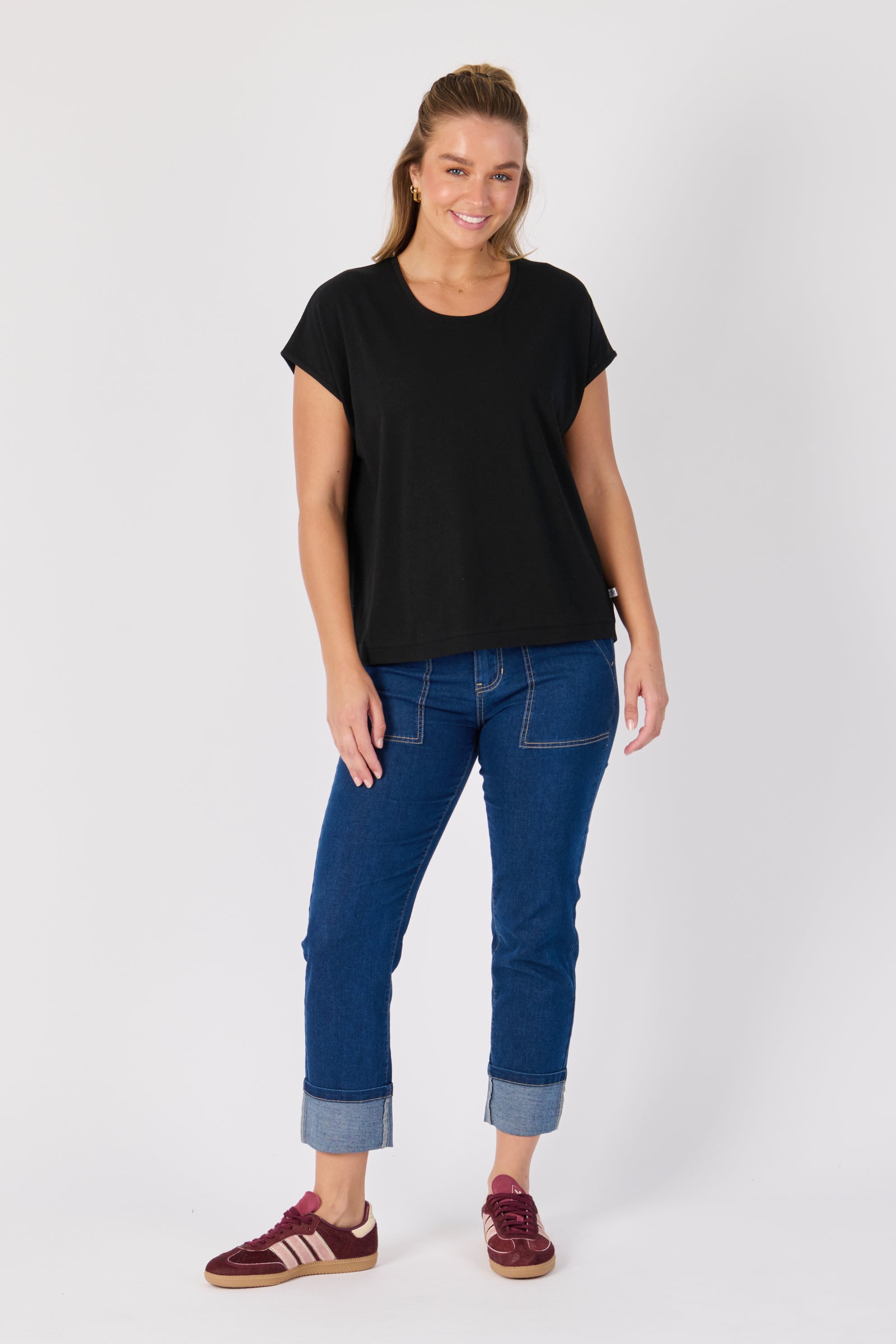 One Ten Willow Shell Tee - Black (view 3)