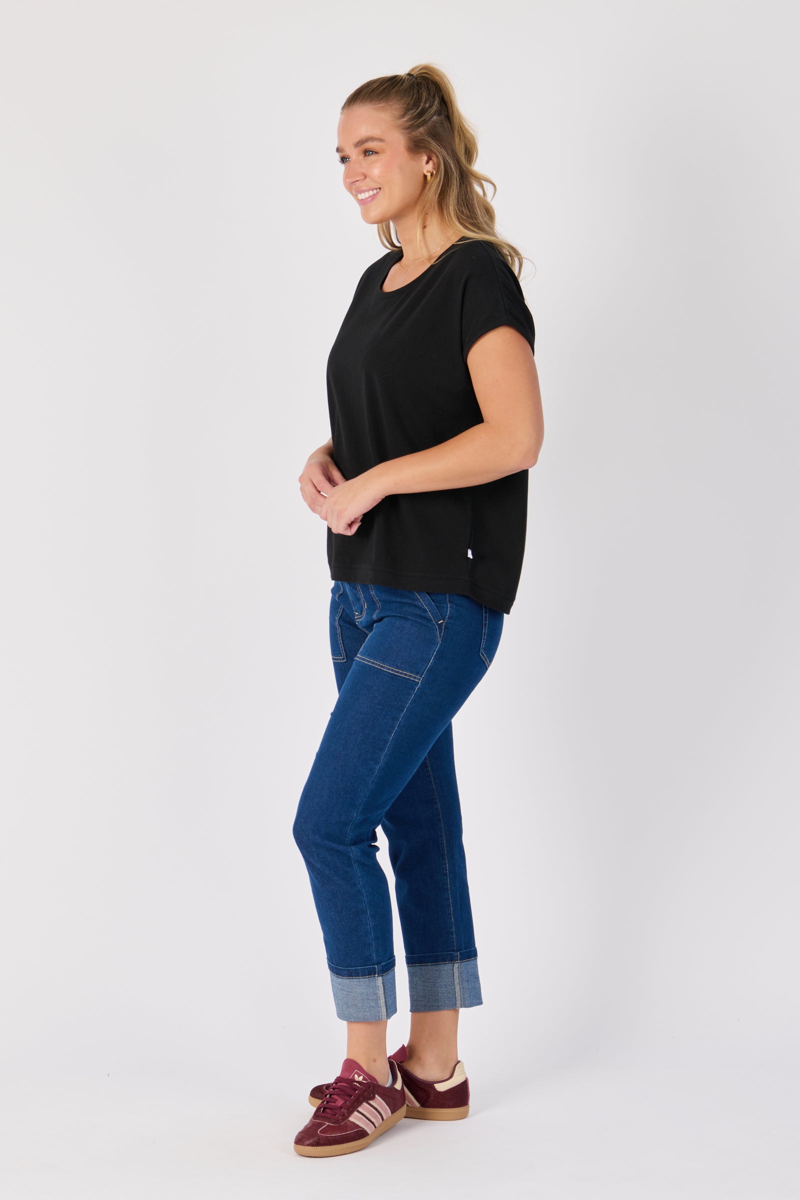 One Ten Willow Shell Tee - Black (view 4)