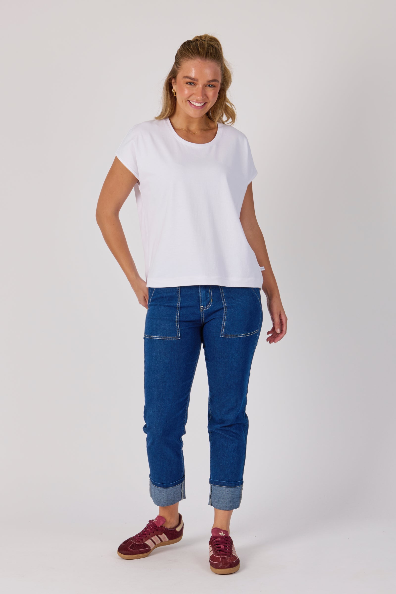 One Ten Willow Shell Tee - White (view 3)