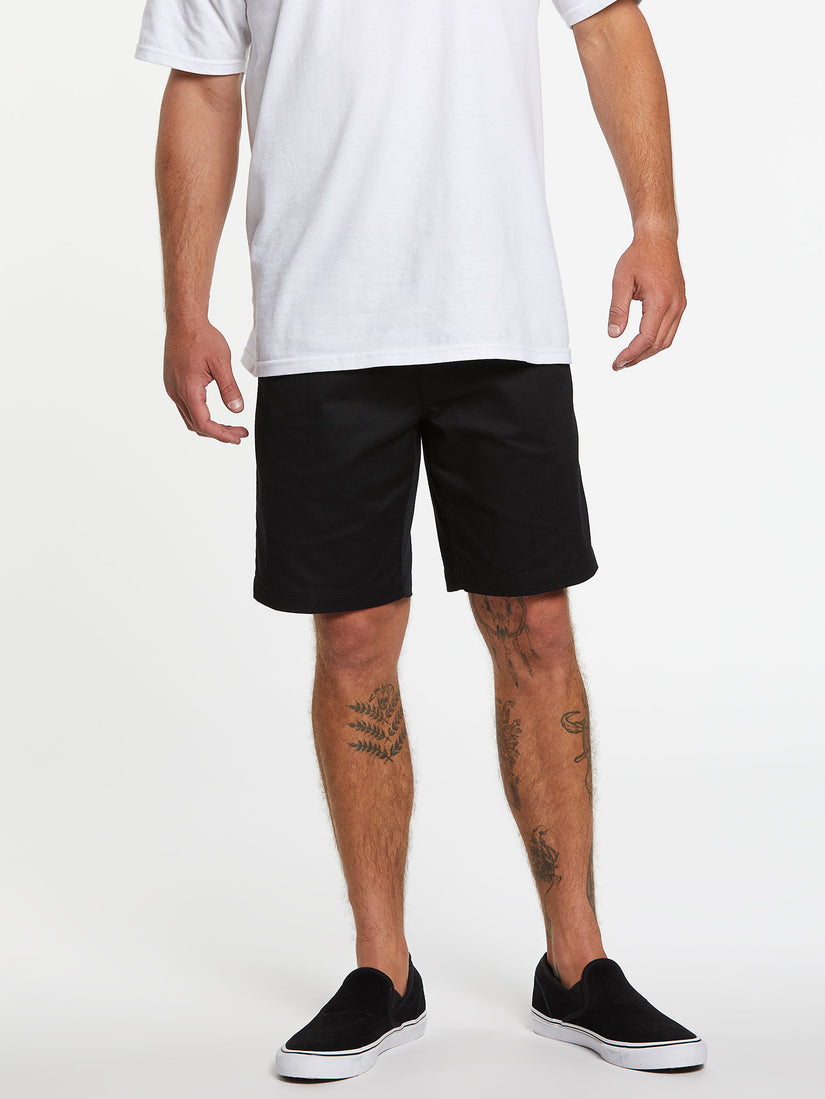 Volcom Frickin Elastic Waist Short - Black (view 5)