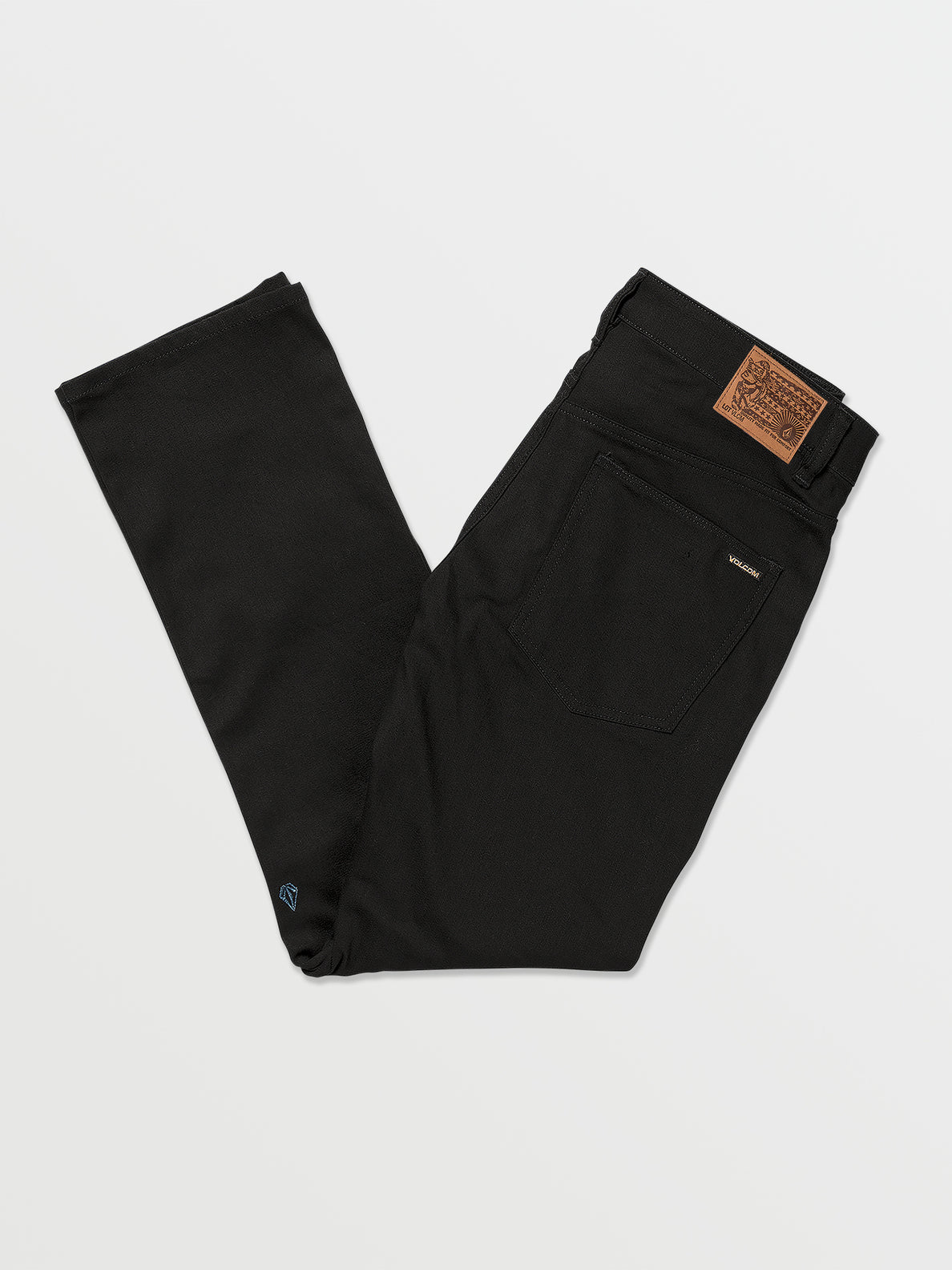 Volcom Solver Modern Fit Jean – Black on Black (view 3)