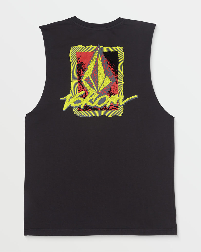 Frothy Postcard Muscle Top - Black - Catani Clothing