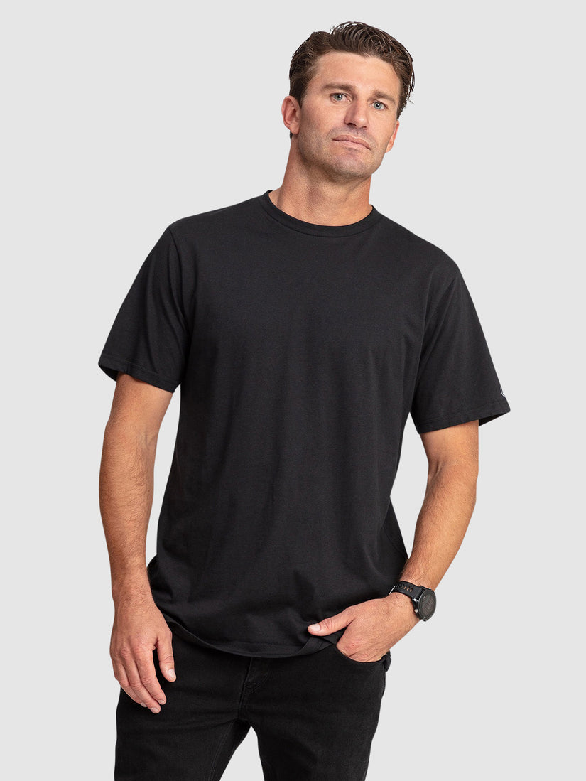 Volcom Aus Solid Short Sleeve T-Shirt - Black (view 4)