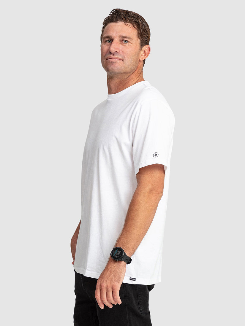 Volcom Aus Solid Short Sleeve T-Shirt - White (view 4)