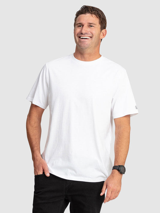 Aus Solid Short Sleeve T-Shirt - White