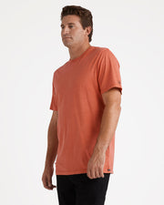 Aus Wash Short Sleeve Tee - Washed Red - Catani Clothing