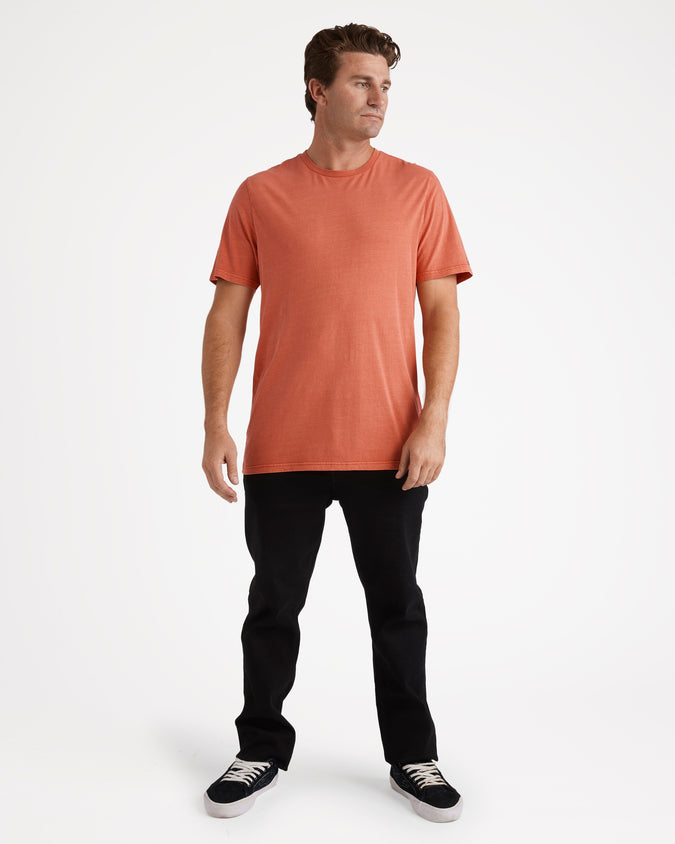 Aus Wash Short Sleeve Tee - Washed Red