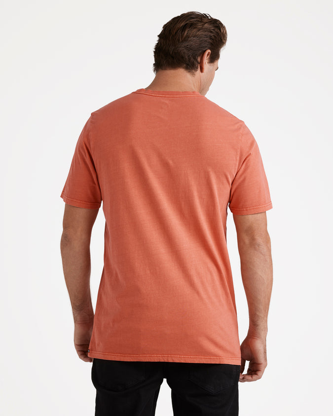 Aus Wash Short Sleeve Tee - Washed Red