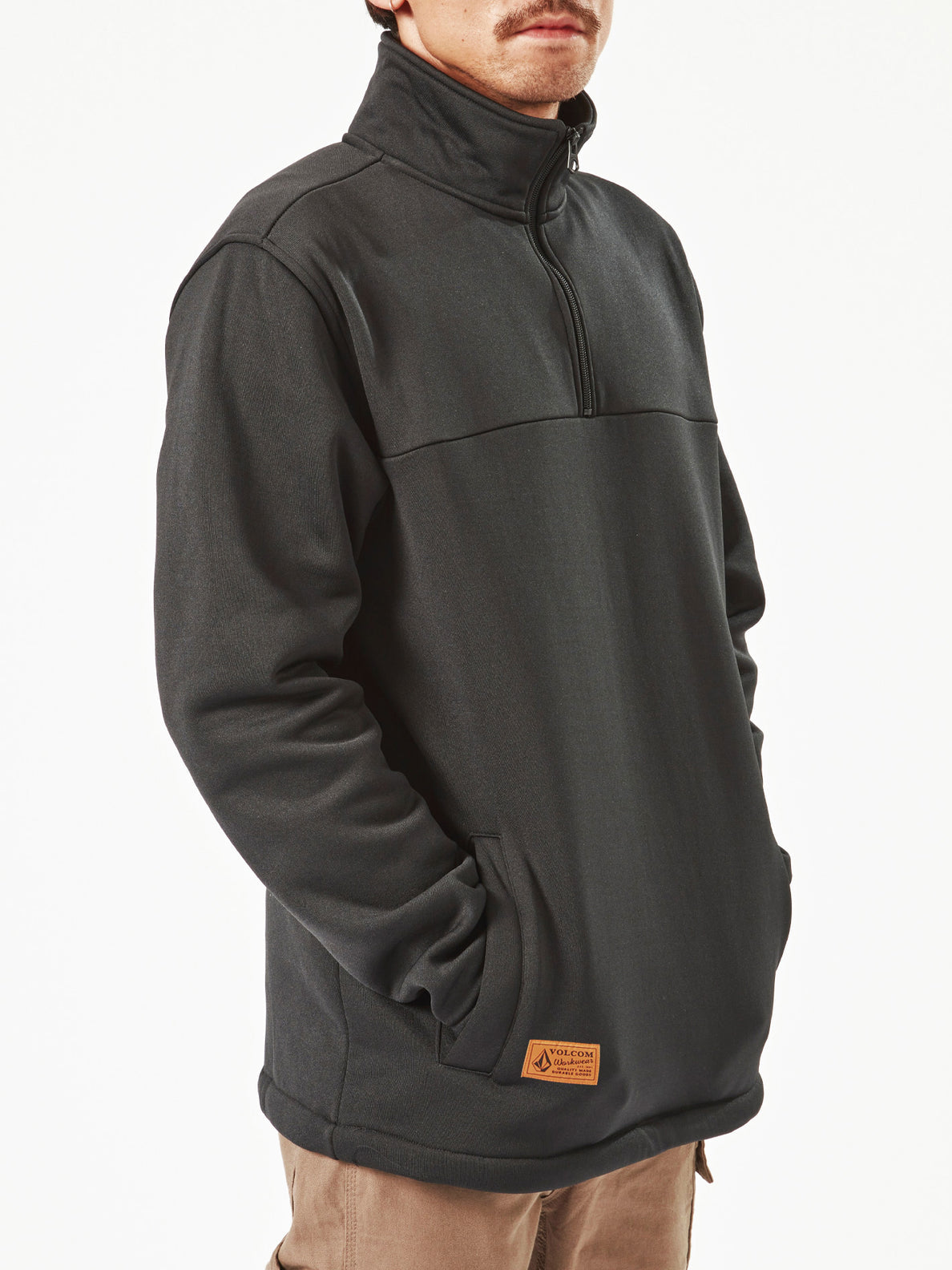 Volcom Workwear 1/4 Zip Fleece - Black