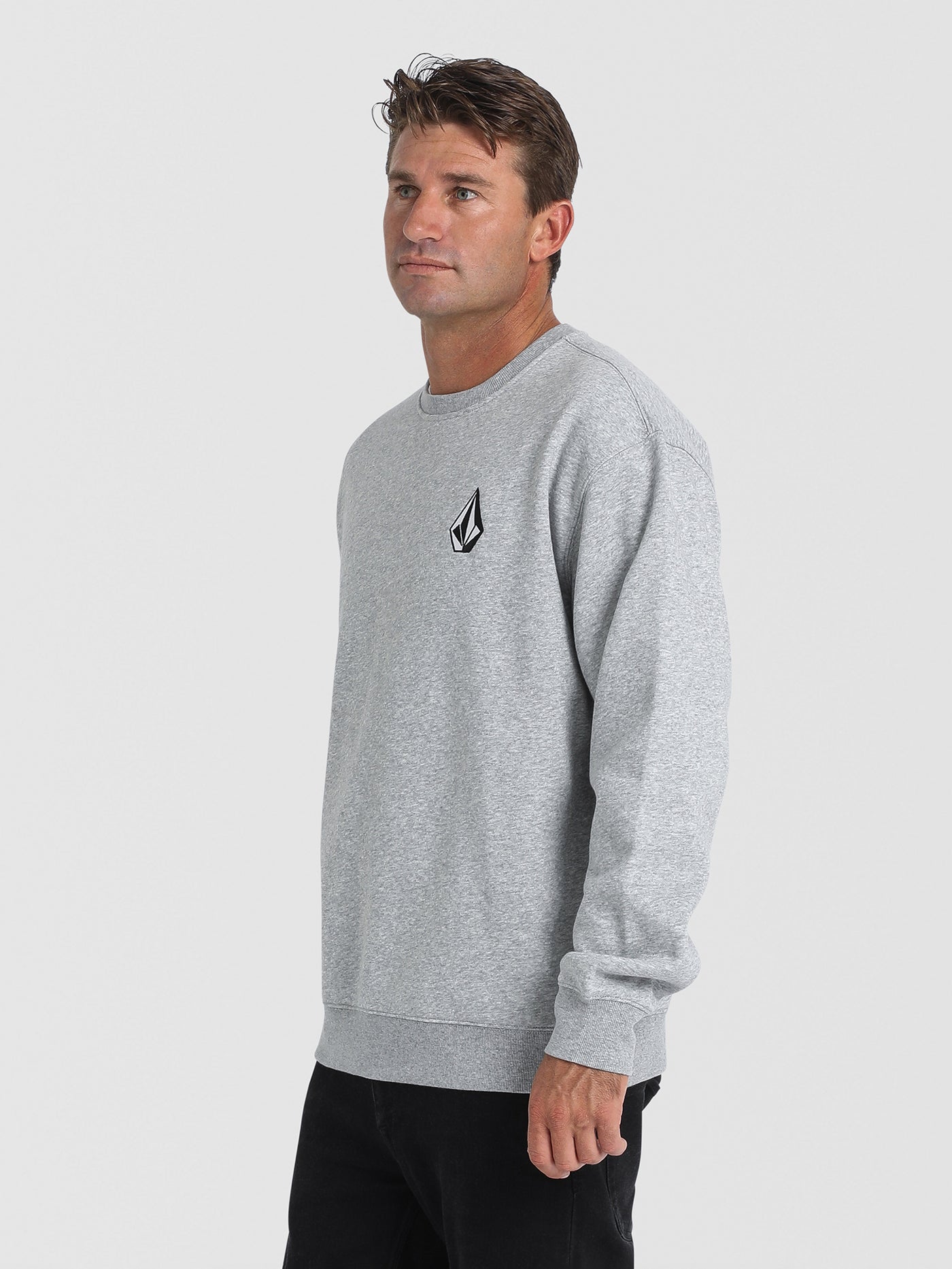 Volcom Vologo Crew Fleece - Heather Grey (view 4)