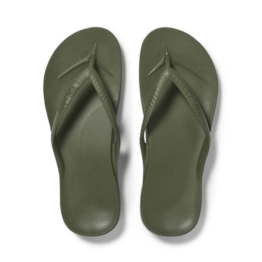 Arch Support Thongs - Classic - Olive - Catani Clothing