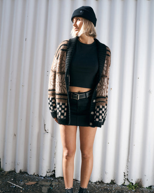 Rent Free Cardigan - Vintage Brown