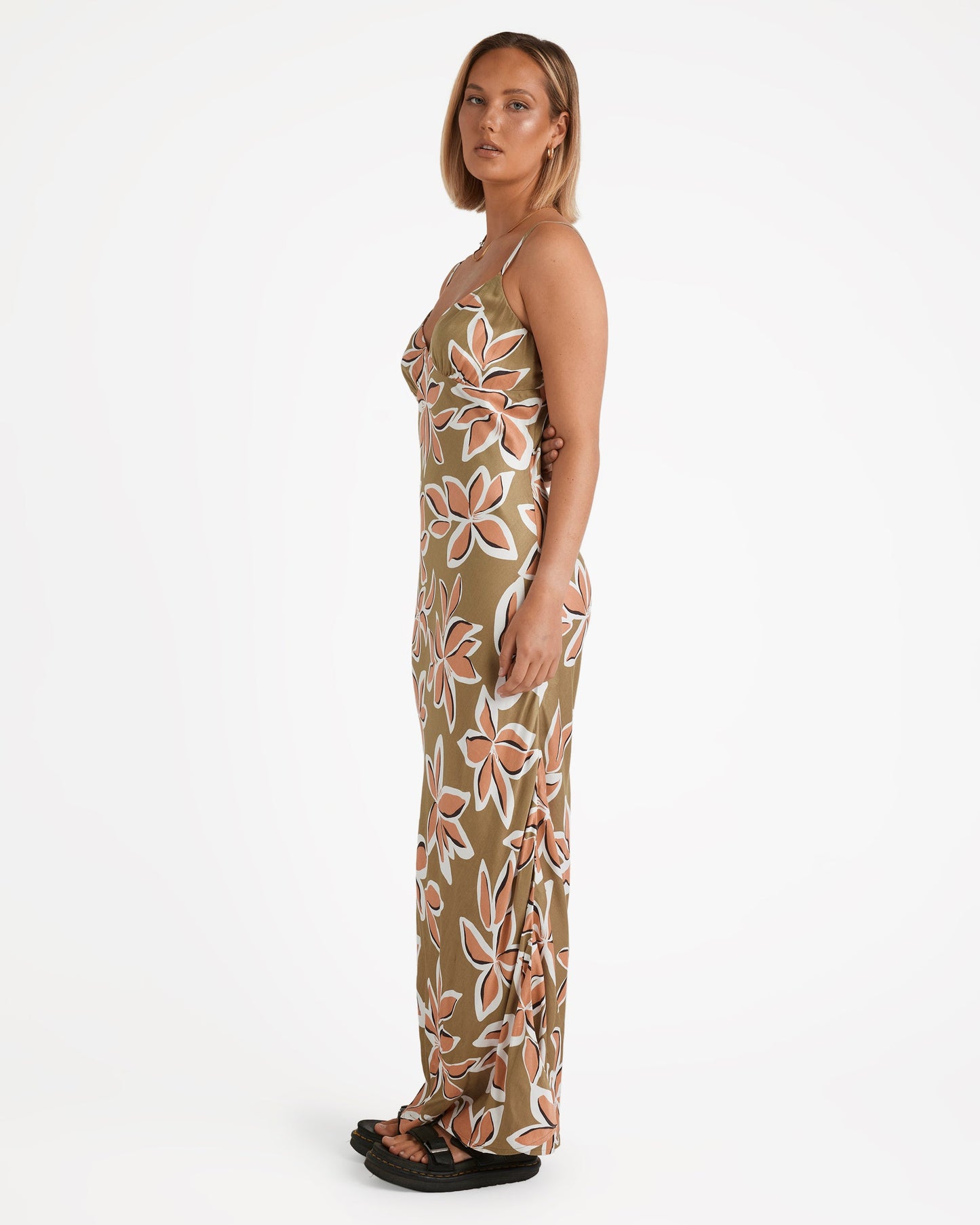 Psychonic Slippy Dress - Light Army