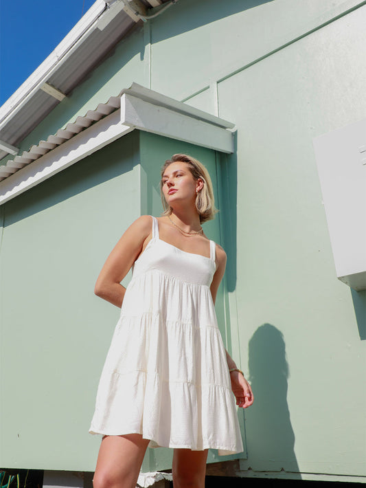 Viper Mini Dress - Bone