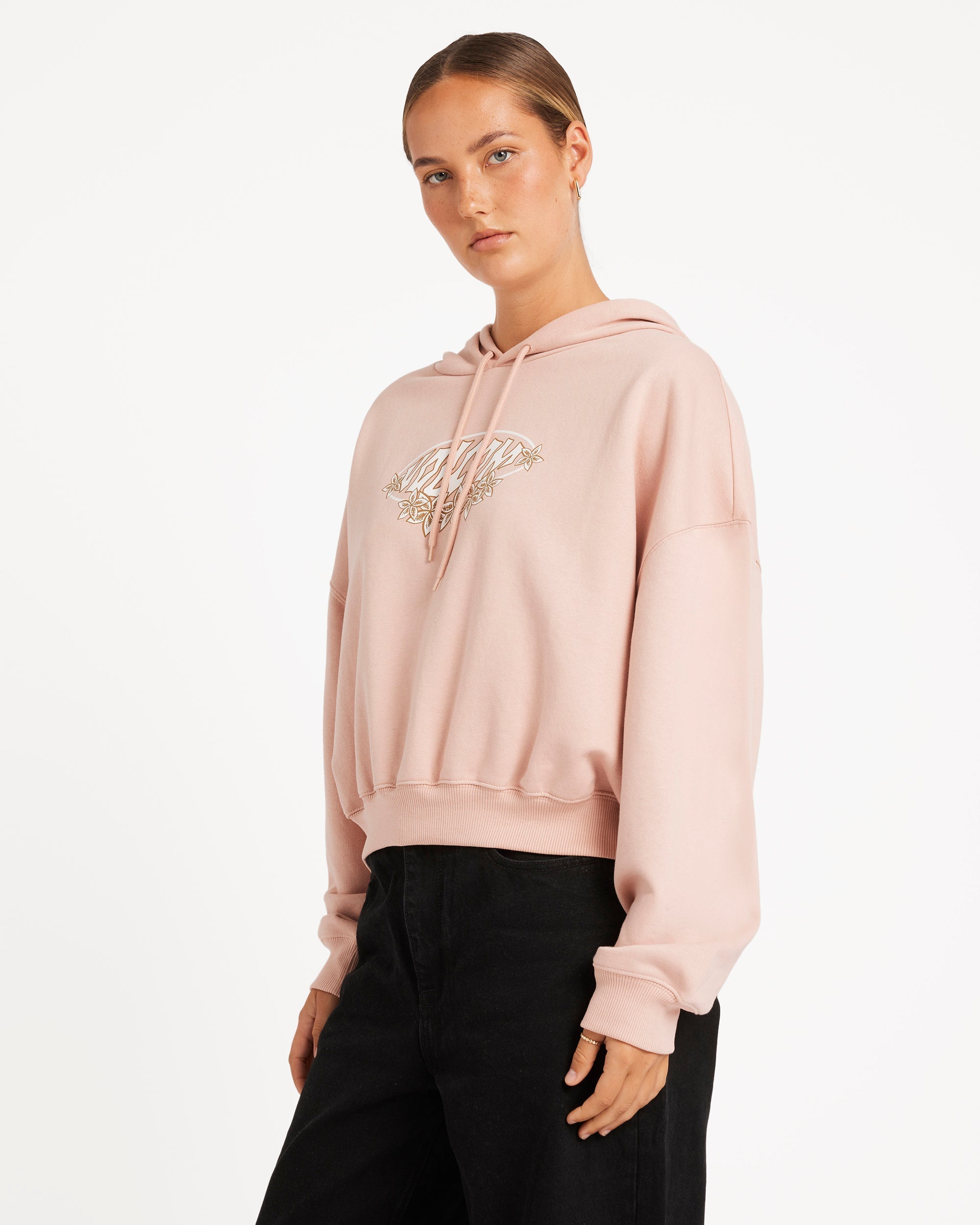 Volcom Beach Bum Crop Fleece - Misty Rose (view 4)