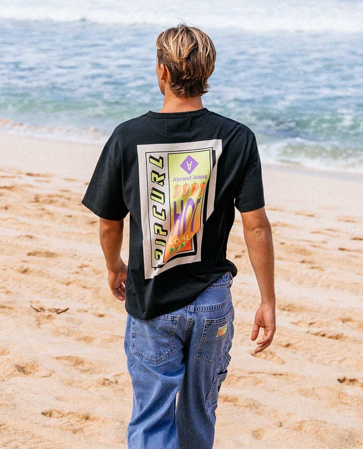 Abrand x Ripcurl Hot Locals Tee - Black (view 6)