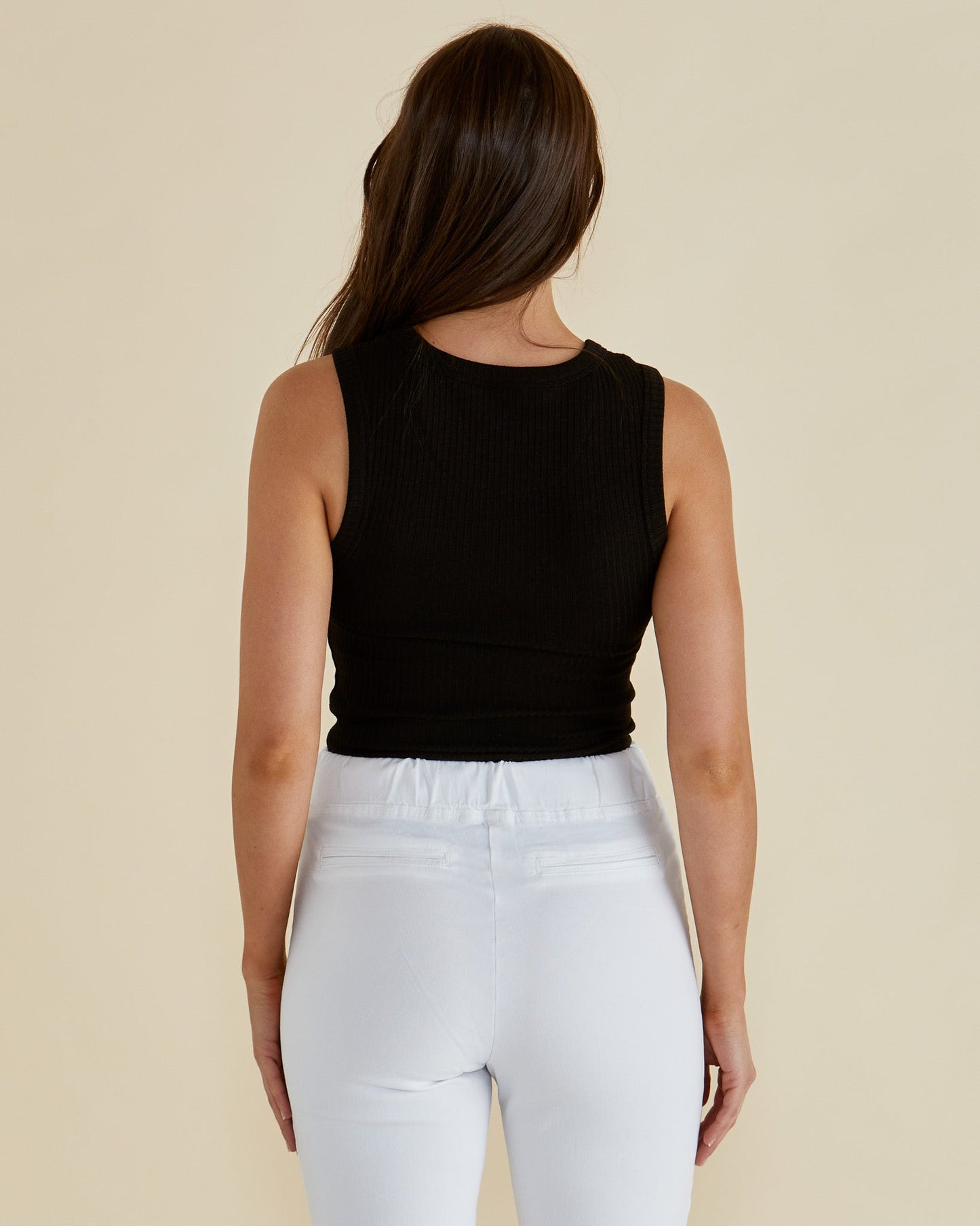 Francis Rib Tank - Black