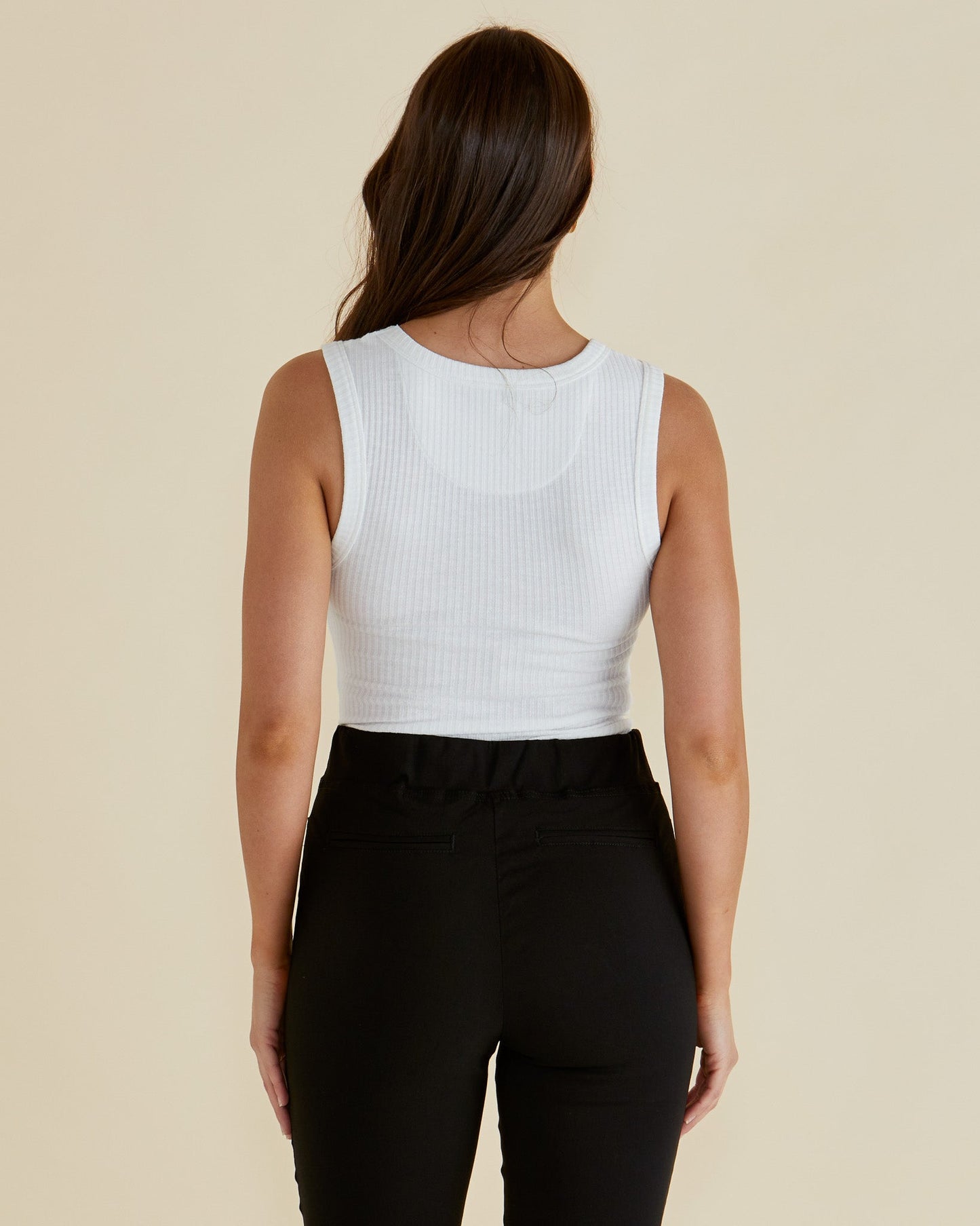 Francis Rib Tank - White