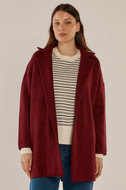 Bristol Coatigan - Burgandy Red - Catani Clothing