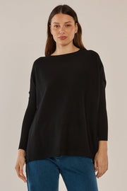 Blakely Batwing Sweater - Black - Catani Clothing