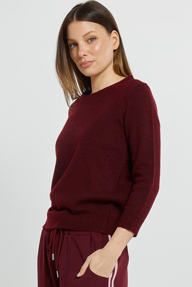 Betty Basics Morris Sweater - Wine (view 3)