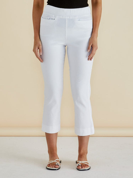 Crop Bengaline Pant - White