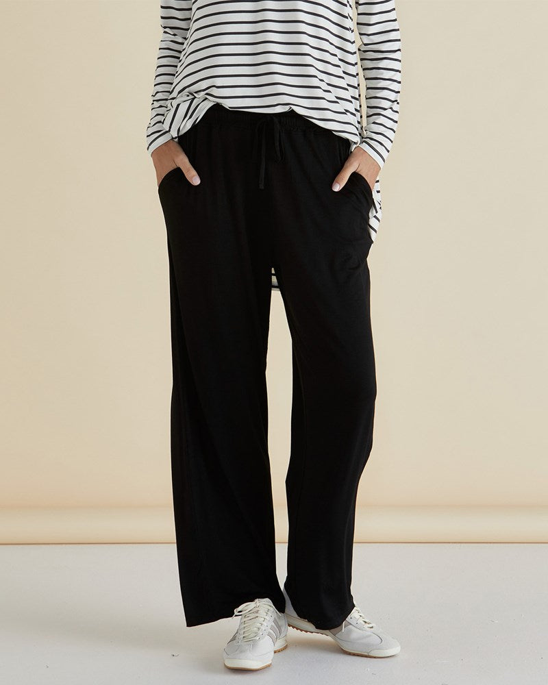 Weston Wide Leg Jogger - Black
