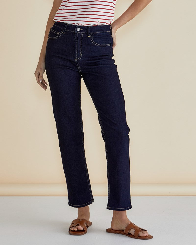 Stella Straight Leg Jeans - Indigo - Catani Clothing