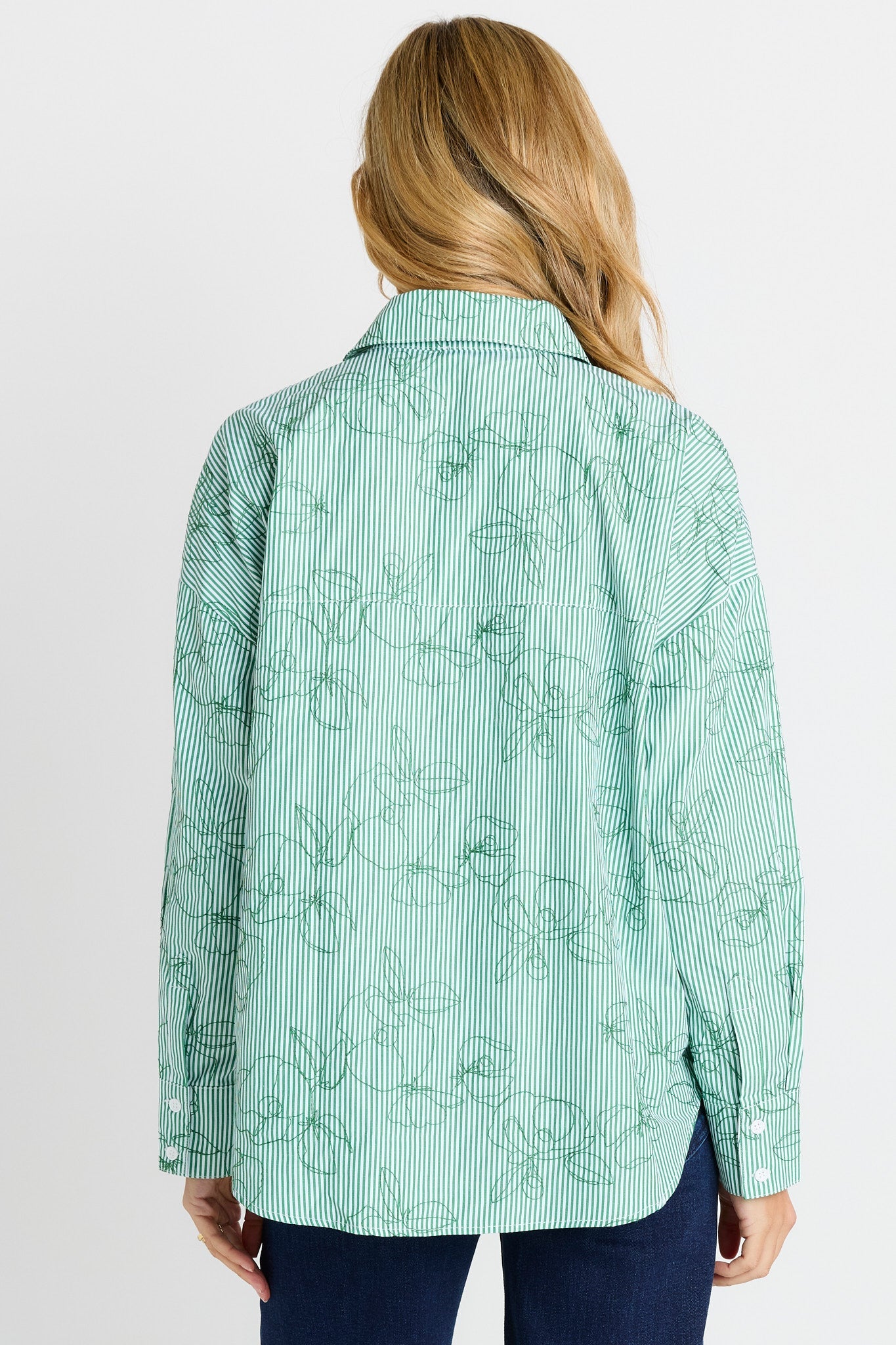 Sage Shirt - Green Stripe