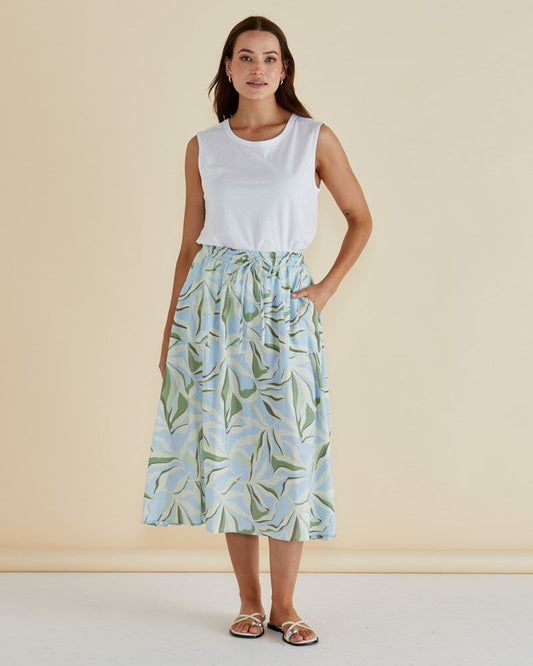 Belize Skirt - Garden Print