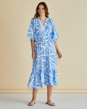 Moxie Dress - Blue Abstract Print - Catani Clothing