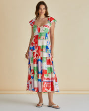 Sadie Dress - Seashell Print - Catani Clothing