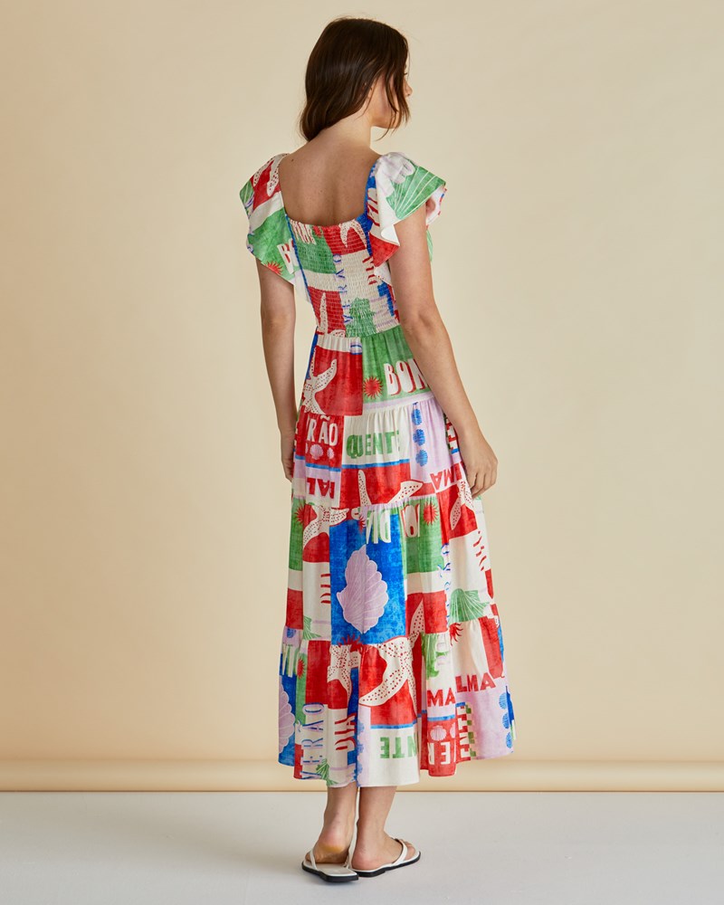 Betty Basics Sadie Dress - Seashell Print (view 3)