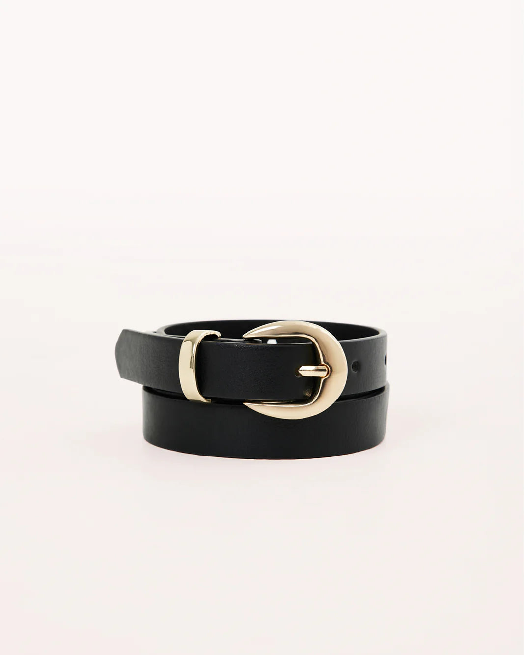 Bella Belt - Black Shine / Gold